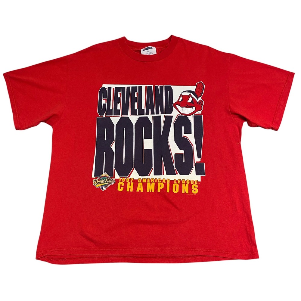 Vintage 1997 Cleveland Rocks AL Champions T-Shirt